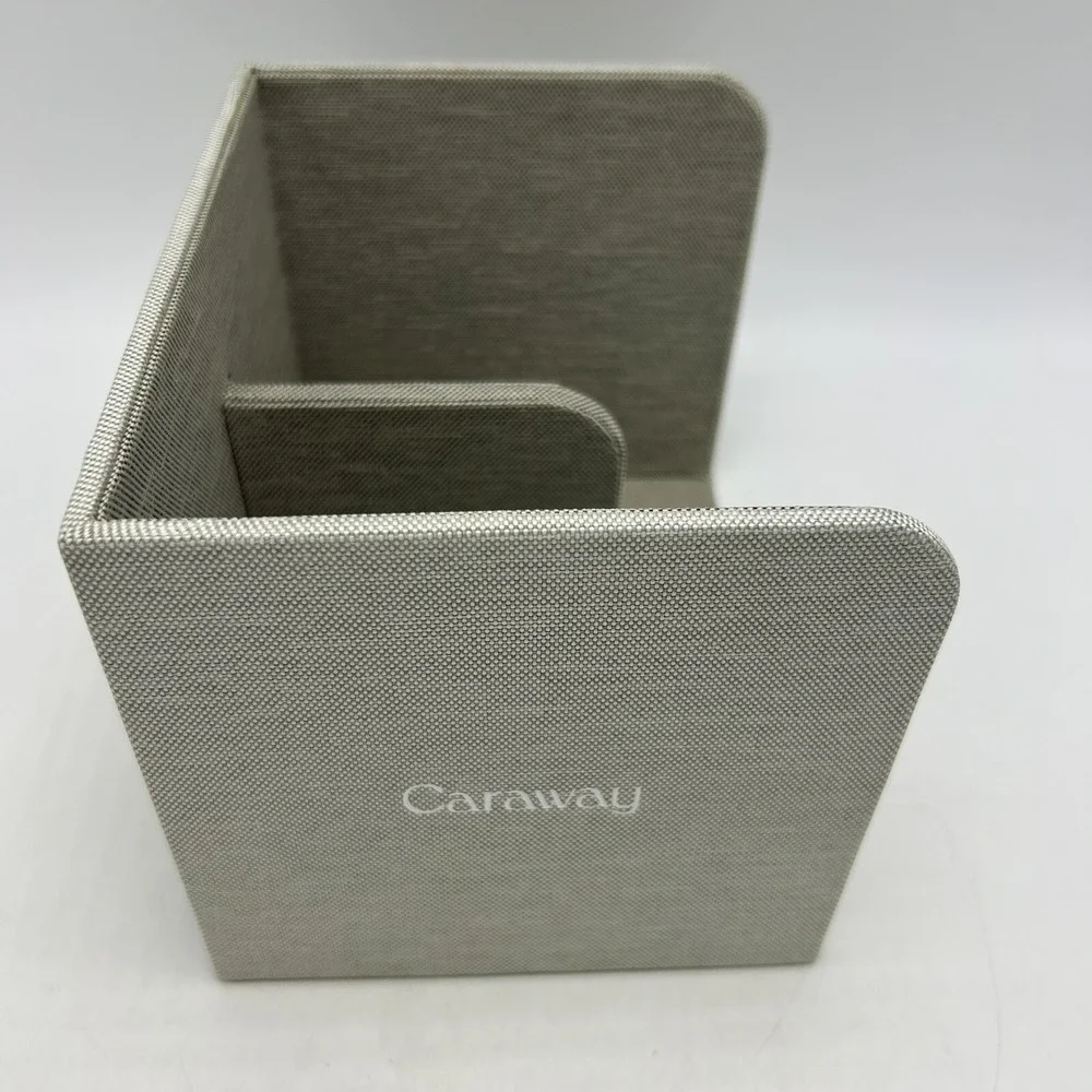 2 Caraway Food Storage Bin Holder Organizer Cabinet Gray x 2 Gray Canvas Read